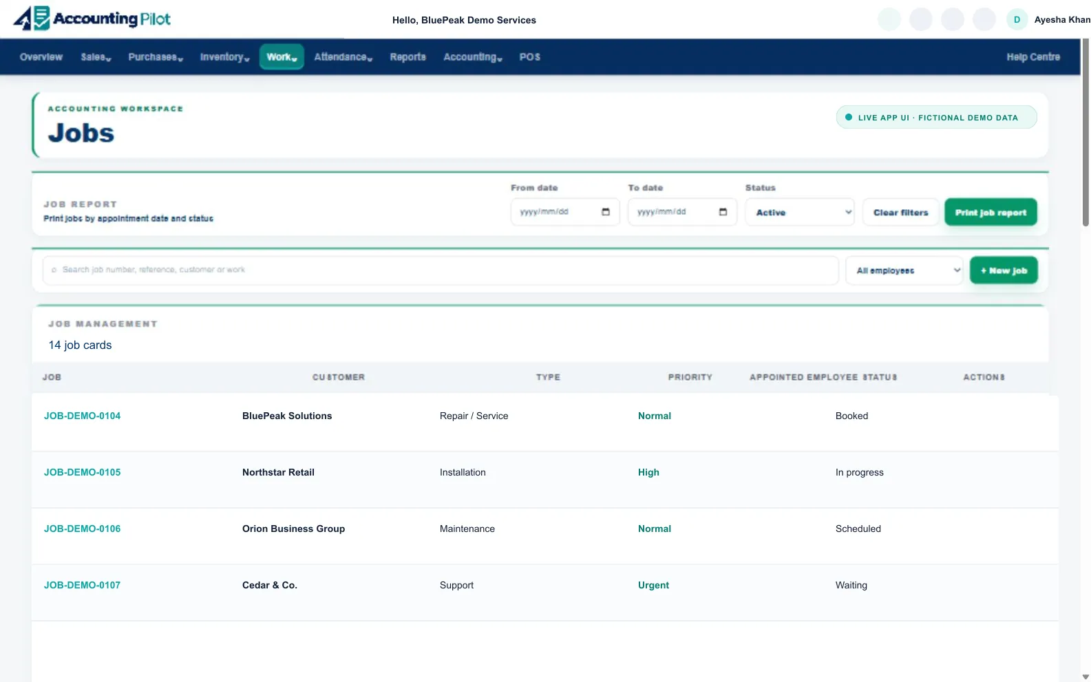 Accounting Pilot Jobs desktop screen