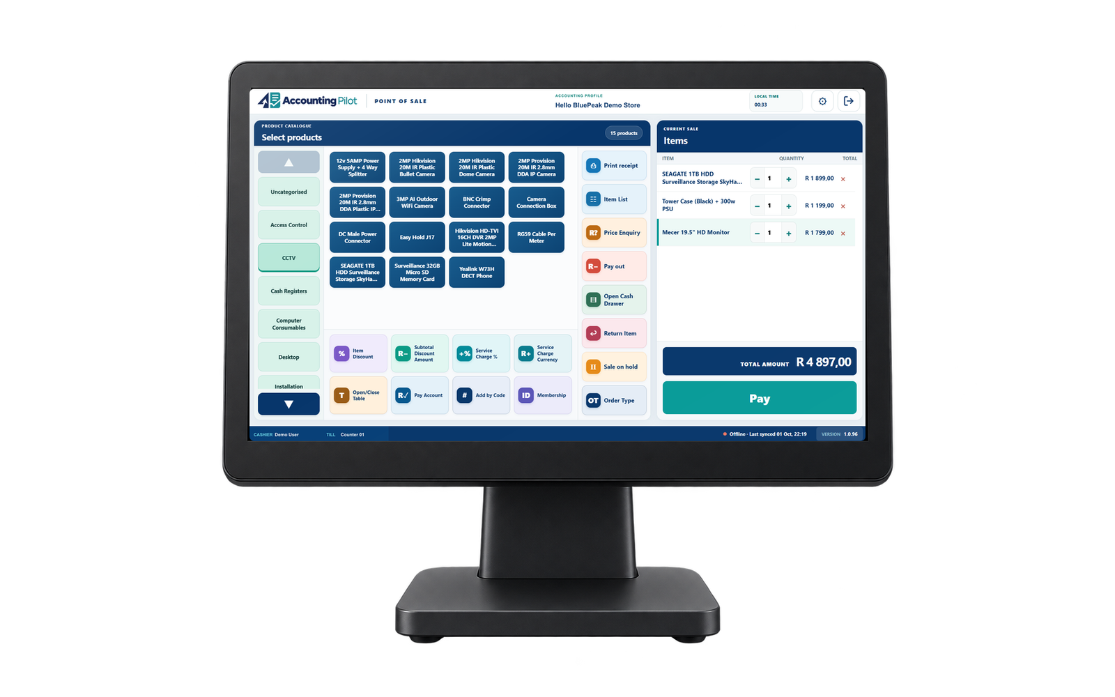 Accounting Pilot Point of Sale desktop screen